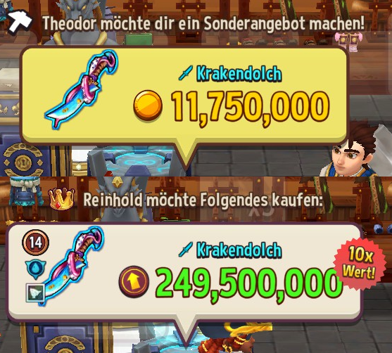 An- und Verkauf eines Krakendolches