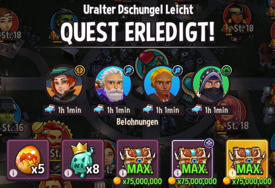 Überschüssige Dschungel-Kisten zu je 75mio Gold